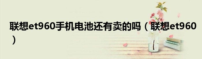联想et960手机电池还有卖的吗（联想et960）