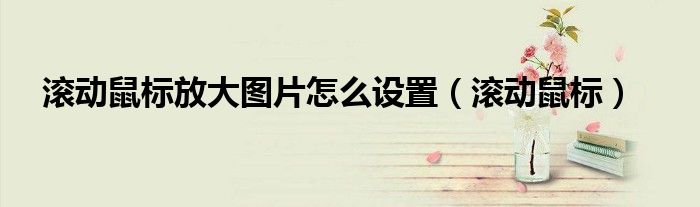 滚动鼠标放大图片怎么设置（滚动鼠标）